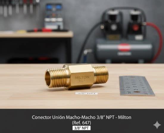 Conector De Latón Macho 3/8'' X 3/8'' Npt (647)3