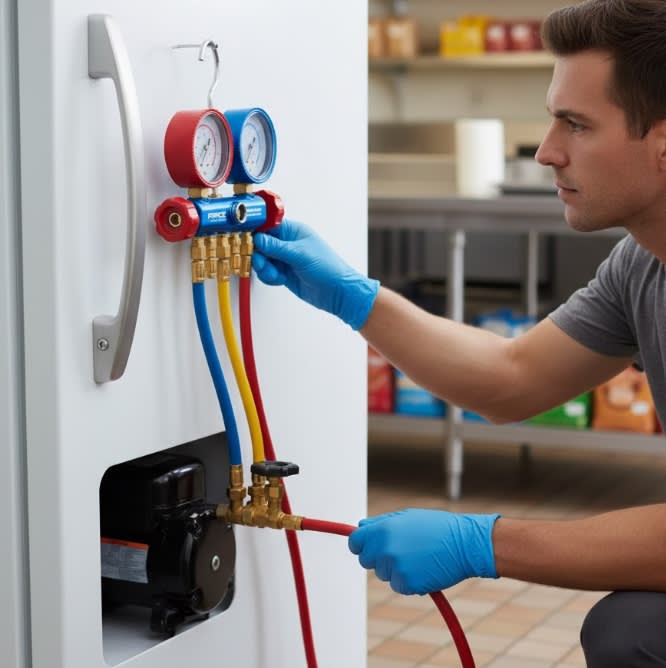 Manómetro  Latón Y Colector De Refrigeración (9g4106)2