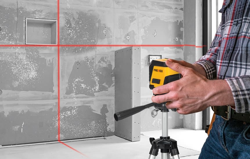 NIVEL LASER 2 LINEAS CRUZADO DE 10 MTS. LASER ROJO (PLC10UT)2