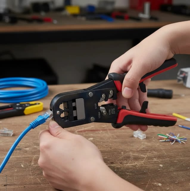 Crimpeadora Para Rj45 / Rj11 Con Pelacables Y Cortante4