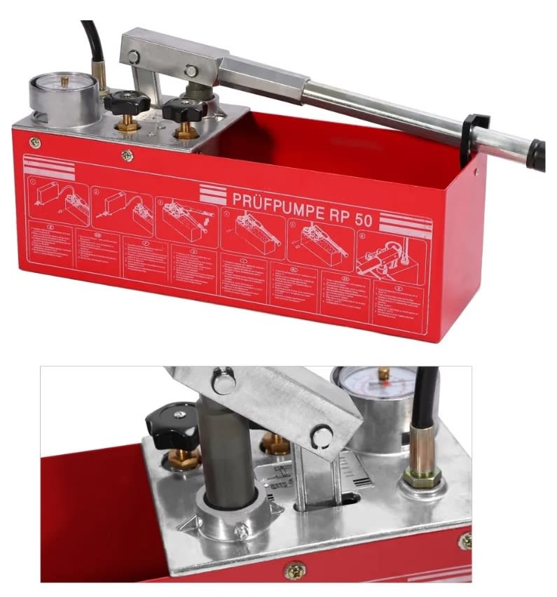 Bomba Manual Prueba De Presión Hidráulica 0-60bar 45 Ml/min (RP-50)1