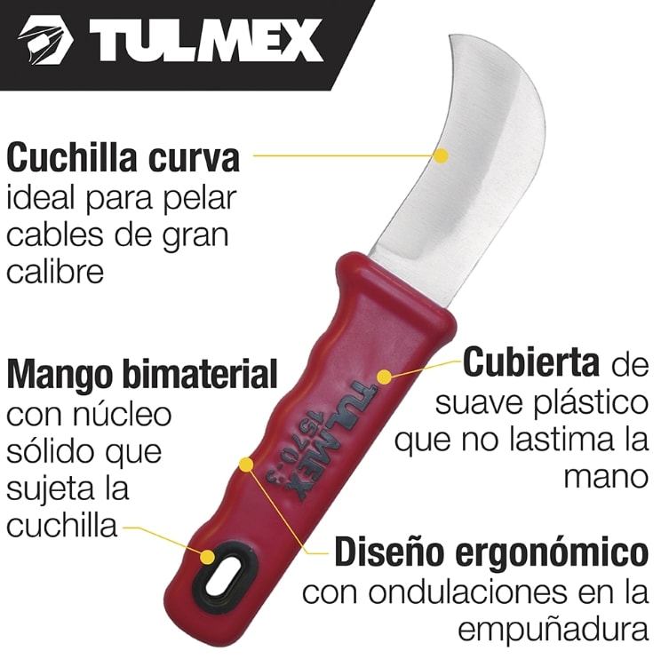 Cuchilla Pelacable De 7'' Curva  (1570-3t)3