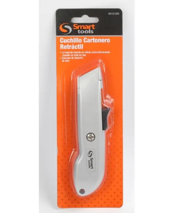 CUCHILLO CARTON. RETRACTIL DE SEGURIDAD CARCASA ALEACION DE ZINC (6101895)1