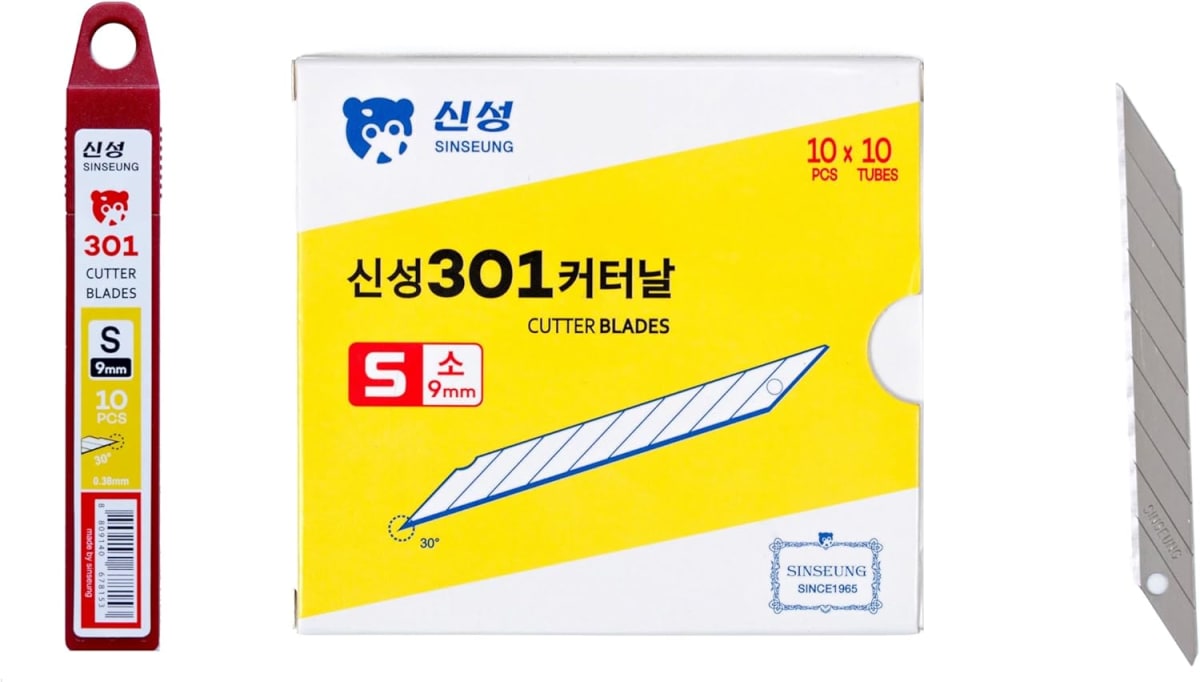 REPUESTOS CUCHILLO CORTANTE CUTTER 30° DE 9 MM PACK 10 UNIDADES, SINSEUNG KOREA4