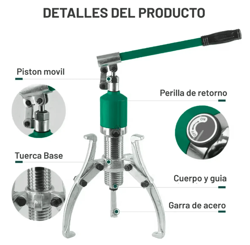 EXTRACTOR HIDRAULICO DE RODAMIENTOS/ENGRANAJES 30 TONELADAS 150-400 MM (DYF-30)1