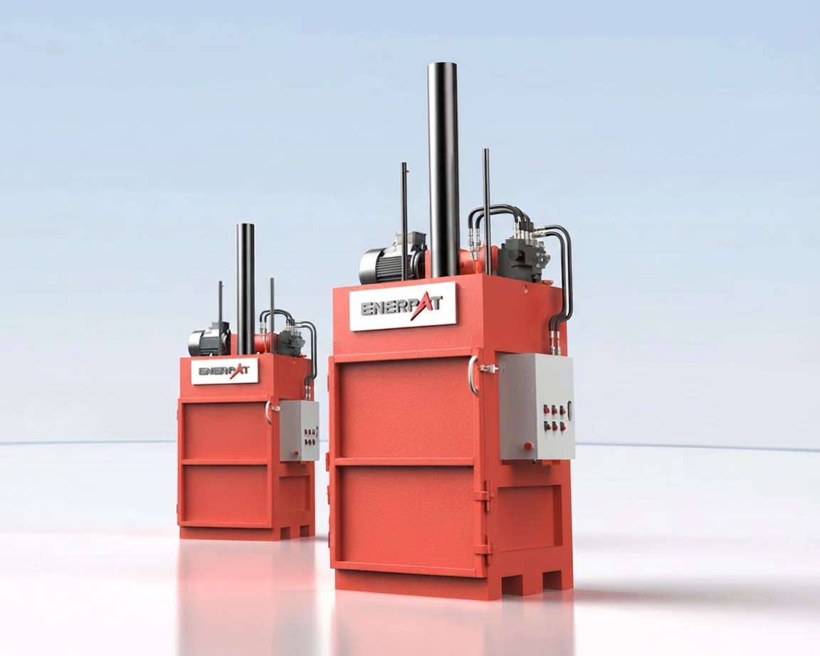 Prensa Compactadora de Tambores y Filtros de Aceite – Serie DC Enerpat2