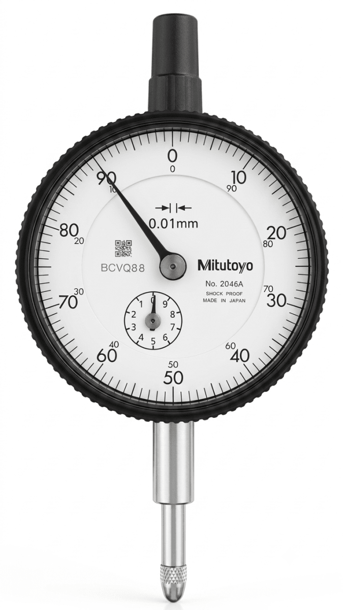 RELOJ COMPARADOR ANALOGICO ESTANDAR  0,01 MM/RANGO 10 MM (2046A) MITUTOYO1