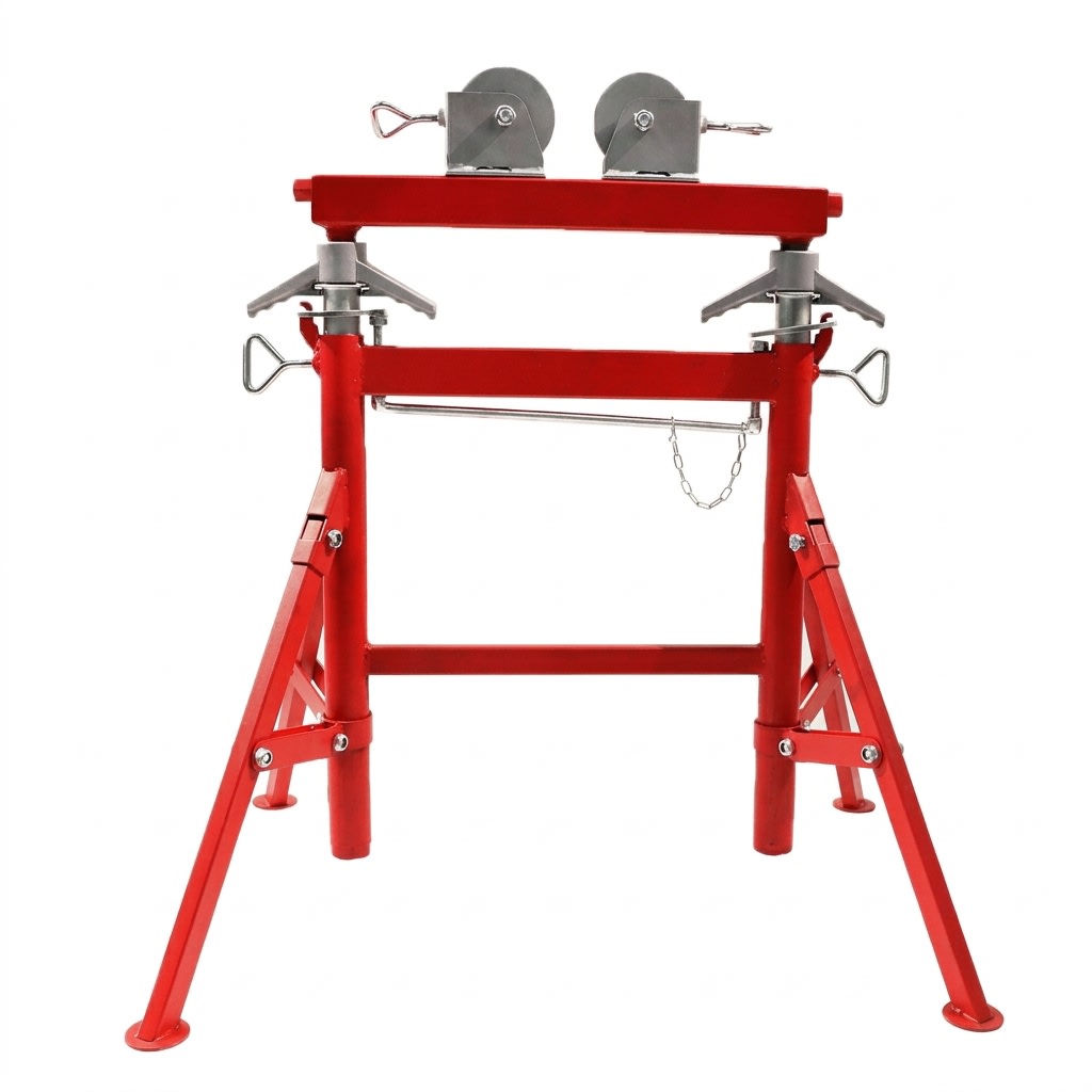 SOPORTE DE TUBOS AJUSTABLE CON DOBLE RODILLO HASTA 36