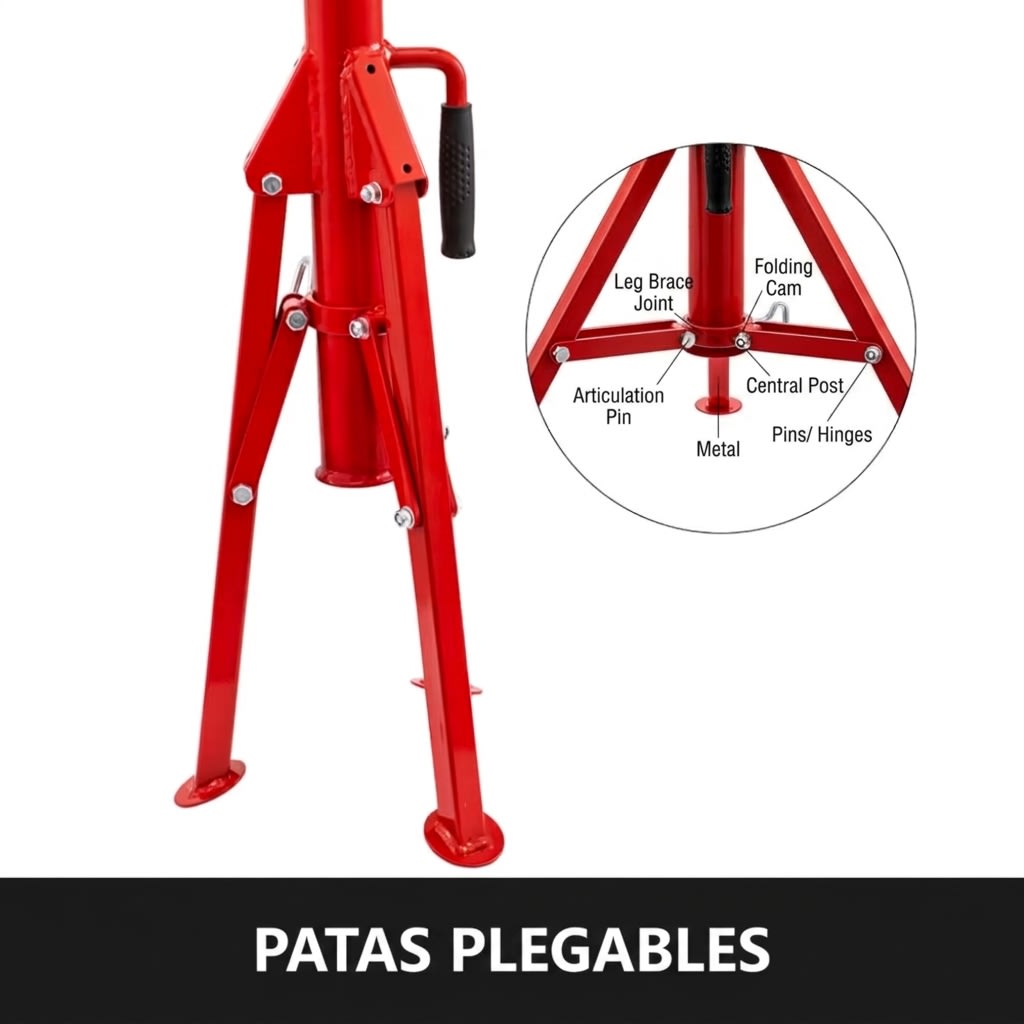 SOPORTE PARA TUBOS PLEGABLE CON DOBLE RODILLO  HASTA 12