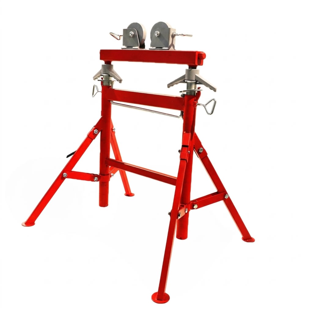 SOPORTE DE TUBOS AJUSTABLE CON DOBLE RODILLO HASTA 36