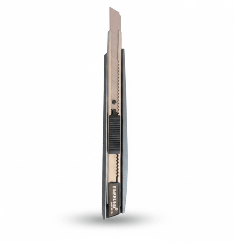 CUCHILLO CORTANTE CUTTER DE ALUMINIO Y ACERO INOXIDABLE  HOJA DE 9MM  S503, SINSEUNG KOREA2