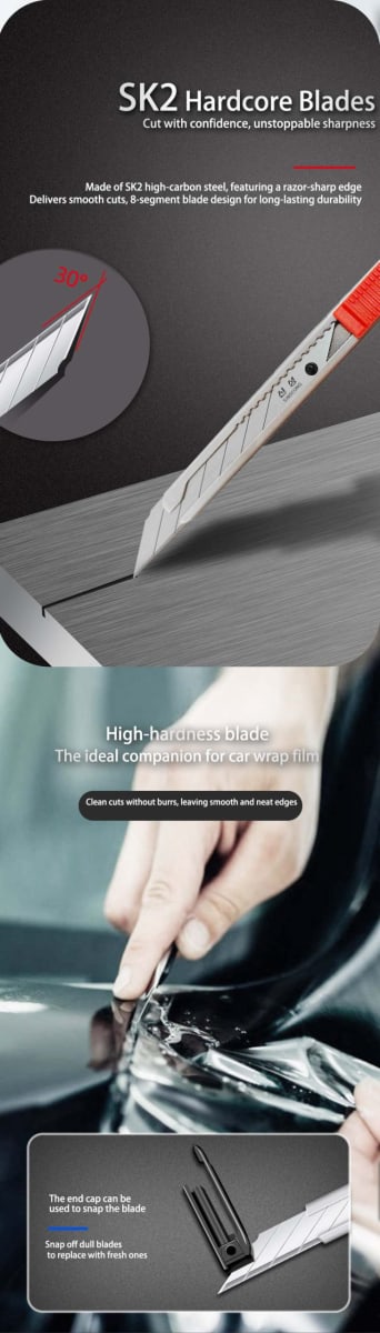 REPUESTOS CUCHILLO CORTANTE CUTTER 30° DE 9 MM PACK 10 UNIDADES, SINSEUNG KOREA6