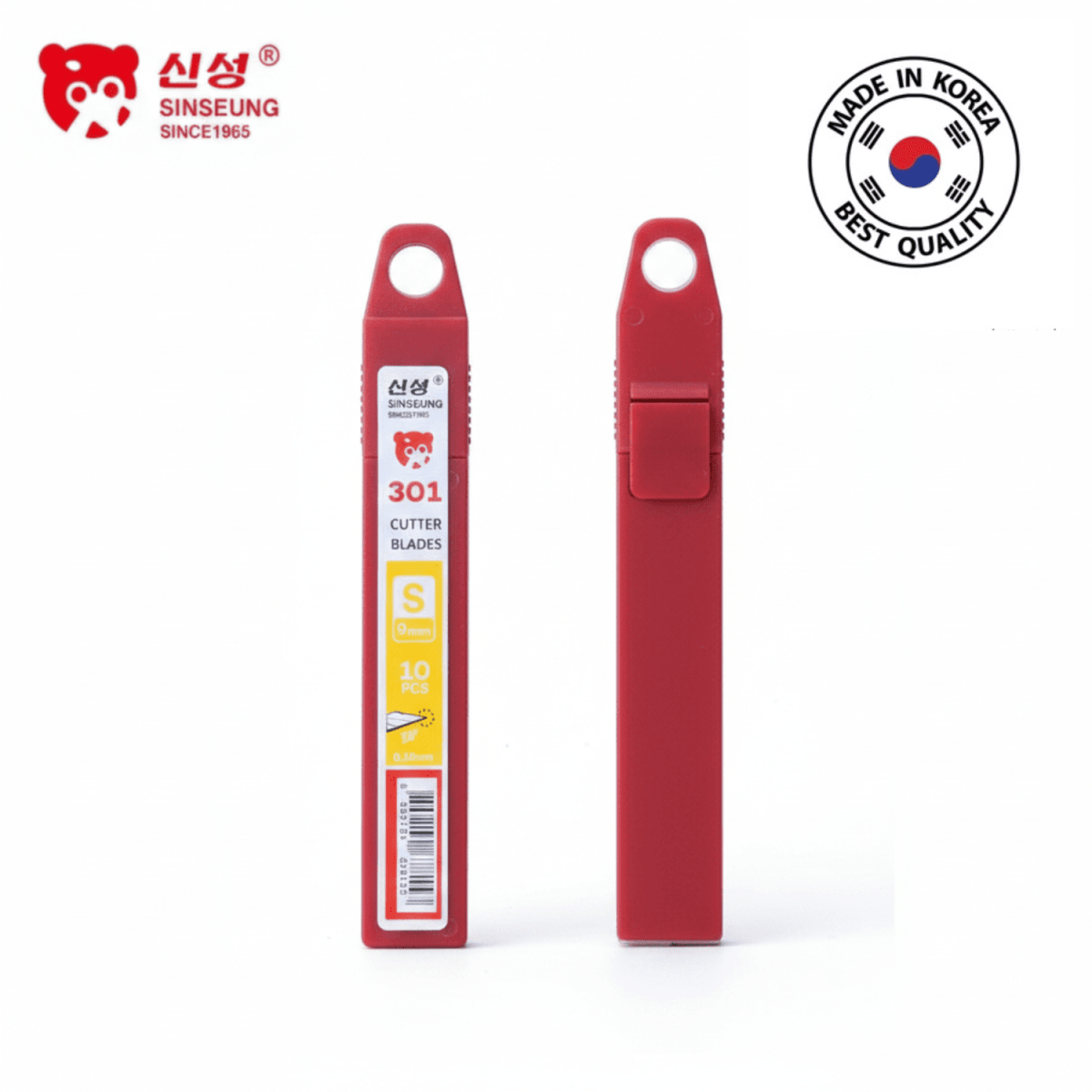 REPUESTOS CUCHILLO CORTANTE CUTTER 30° DE 9 MM PACK 10 UNIDADES, SINSEUNG KOREA1