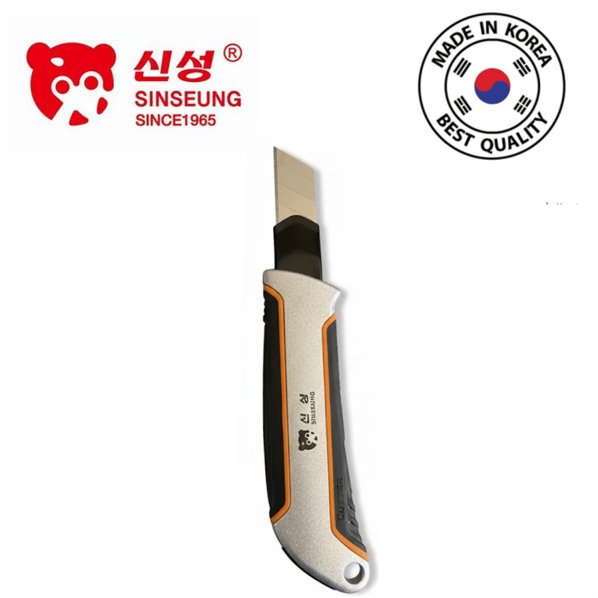 CUCHILLO CORTANTE CUTTER CON MANGO ANTIDESLIZANTE HOJA DE 18 MM L705, SINSEUNG KOREA1