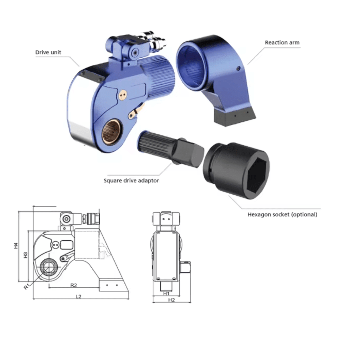 LLAVE TORQUE HIDRAULICA  7.528 NM CON CUADRANTE DE 1.1/2''  PESO DE 7.0 KG (HHBS-5)2