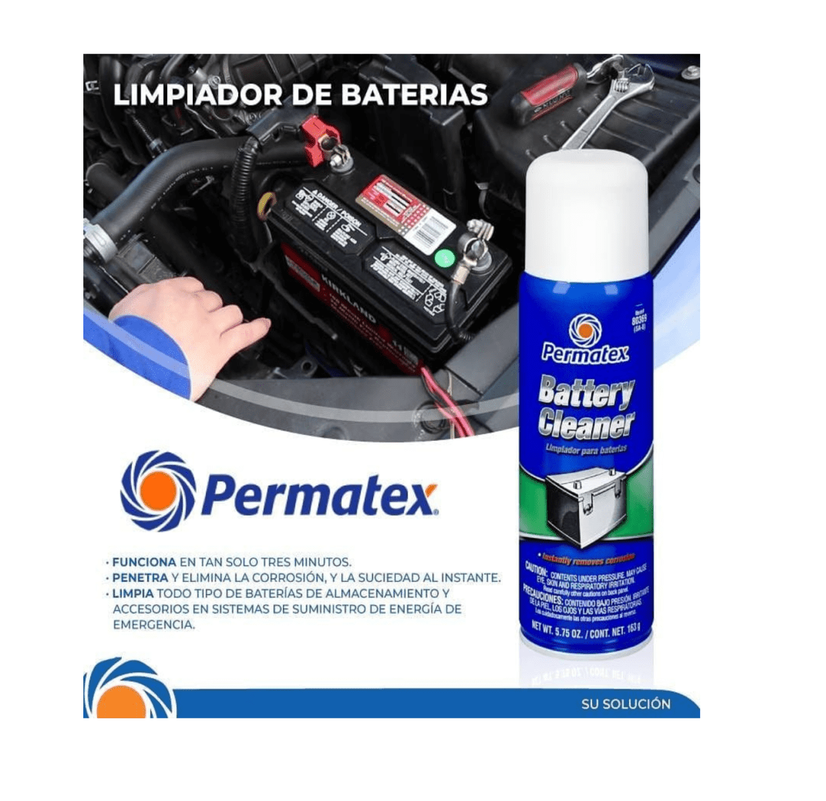 LIMPIADOR DE BORNES DE BATERIAS EN SPRAY 163GRS (80369)2