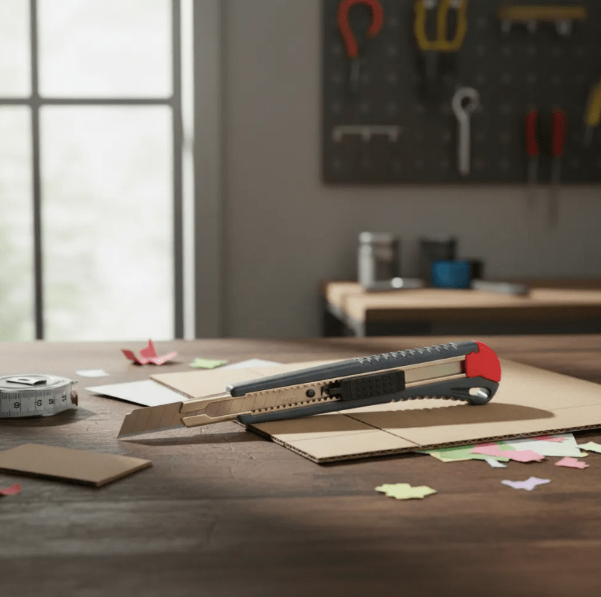 CUCHILLO CORTANTE CUTTER DE PLASTICO ABS HOJA DE 9 MM, S502, SINSEUNG KOREA6