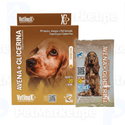 Shampoo Hipoalergénico Vetlinex Avena + Glicerina sachet 50ml