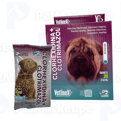 Shampoo Medicado Vetlinex Clotrimazol+Clorhexidina Sachet 50ml