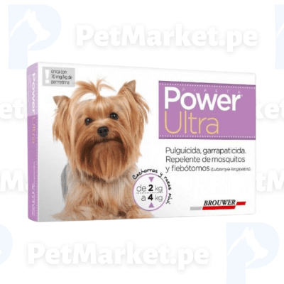 Pipeta Antipulgas Power Ultra Perro de 2 a 4kg