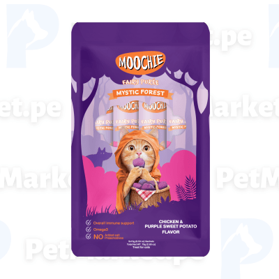 Moochie Snack Cremoso Pollo y Camote Morado x5