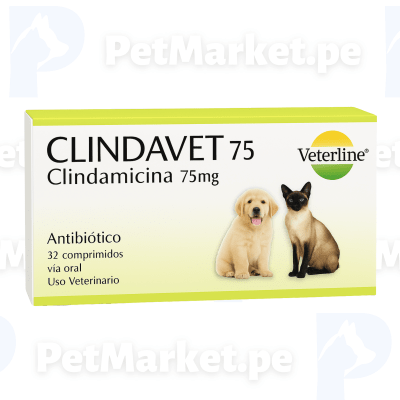 Clindavet Antibiótico  75mg X 32 comprimidos