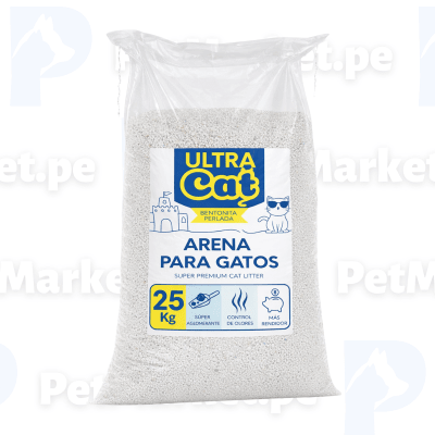 Ultra Cat Arena Granulada Perlada 25kg