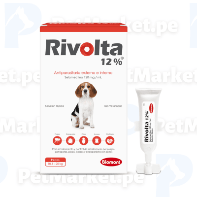 Rivolta 12% 10 a 20 kg – Pipeta antipulgas y antiparasitario