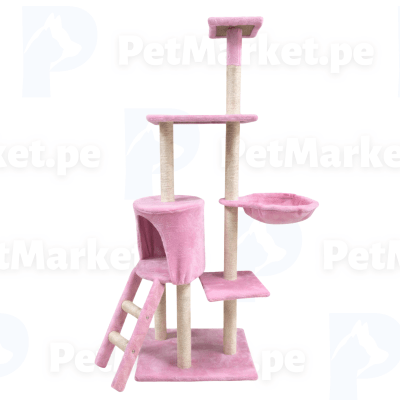 Gimnasio Rascador Rosado para Gato