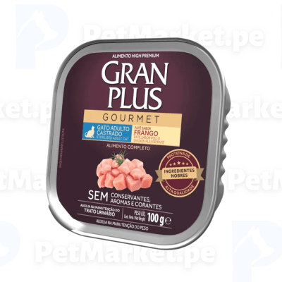 Gran Plus Pate Gourmet Gato Adulto Pollo Lata X 100G1