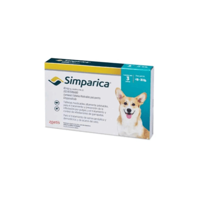 SIMPARICA 10 a 20kg 3 unidades