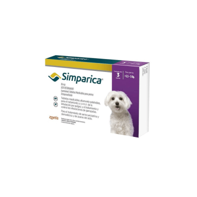 SIMPARICA 2.5 a 5kg 3 unidades