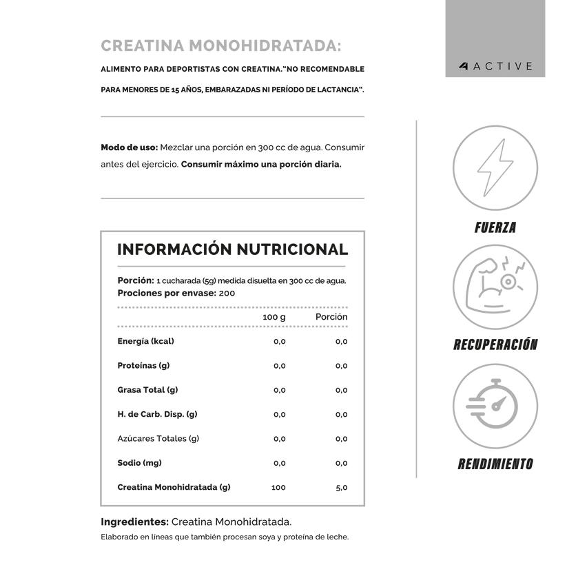 4A CREATINE MONOHYDRATE 1000 gr2