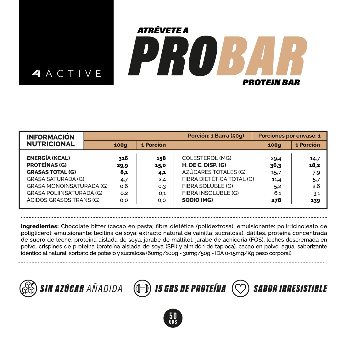 4A PROBAR Protein Bar 50g c/u2