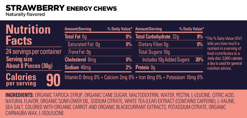 GU ENERGY CHEWS STRAWBERRY 60 g1
