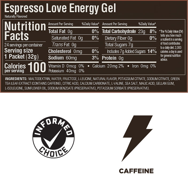 GU ENERGY GEL CON CAFEÍNA C/U 32 g3