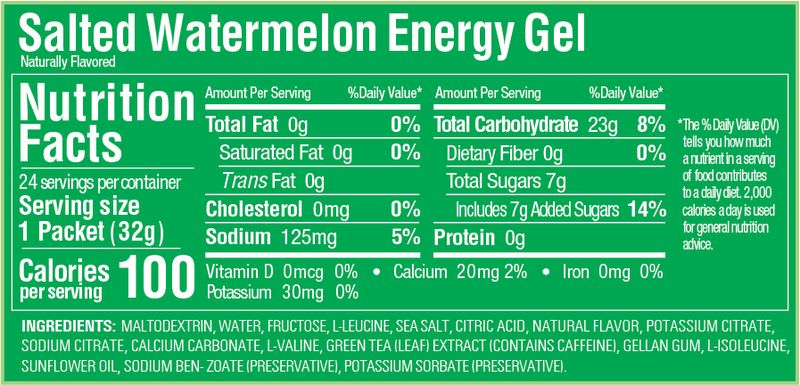 GU ENERGY GEL, SALTED WATERMELON C/U 32 g2