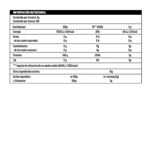 L-GLUTAMINA 240 g 48 serv2