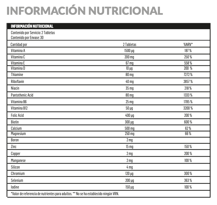 MULTIVITAMIN FOR WOMEN 60 Tabletas1