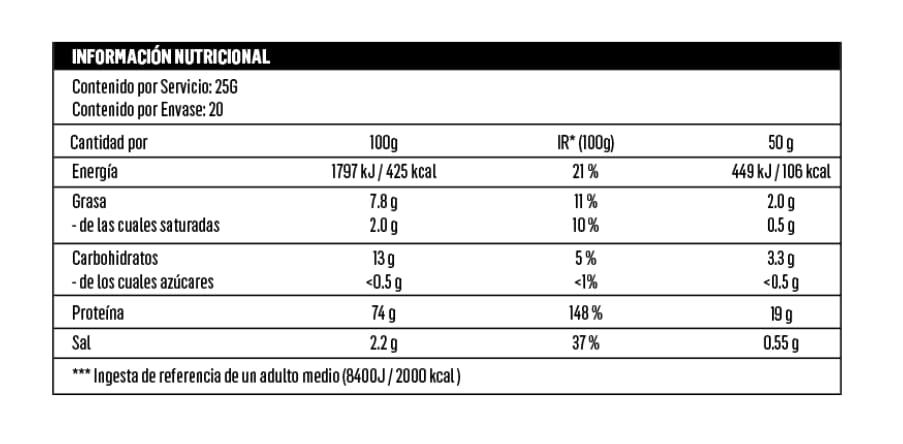 PROTEÍNA VEGANA 500 g /20 servicios2