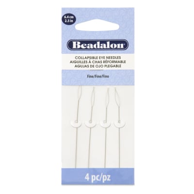 COLLAPSIBLE EYE NEEDLES 2.5 IN (6.4 CM) FINE 4PC