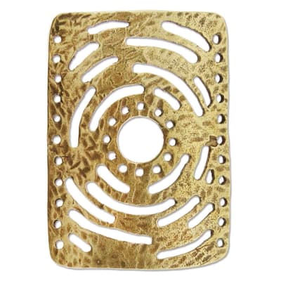 CONECTOR RECTANGULAR EN ACERO PARA TEJIDO CON CUENTAS AB