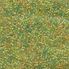 11/0 DELICA X 3GR VERDES Y LUMINOUS 2 0