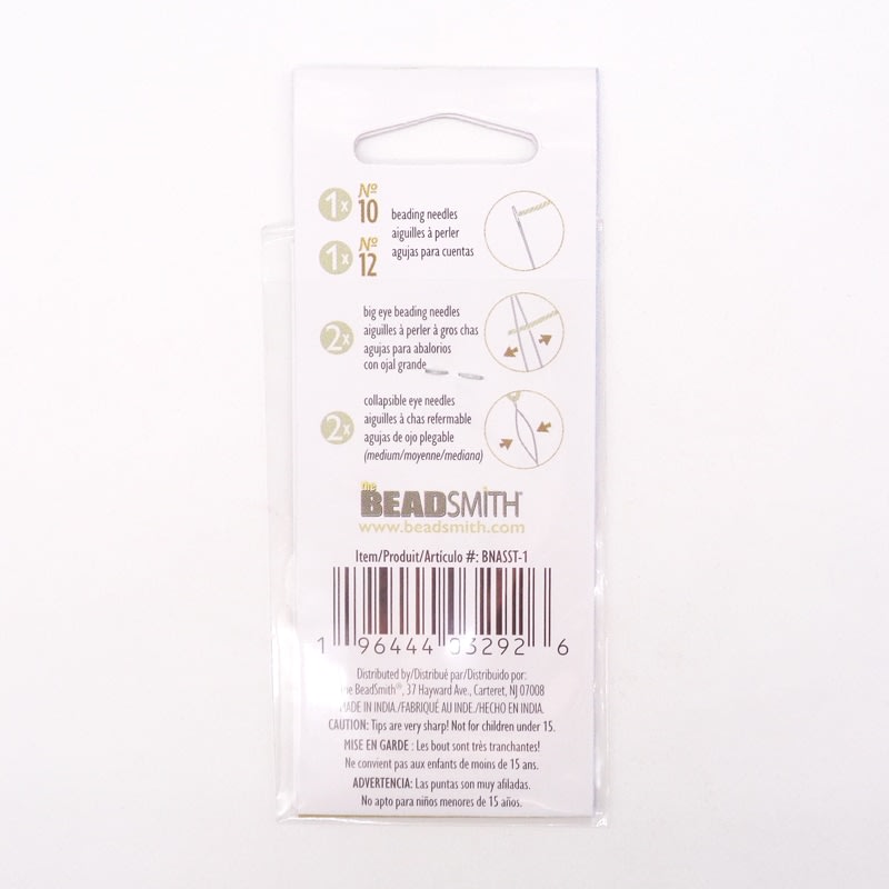 AGUJA PARA ABALORIOS ASST #10 +#12 +BG EYE +TWST- 6/CD1
