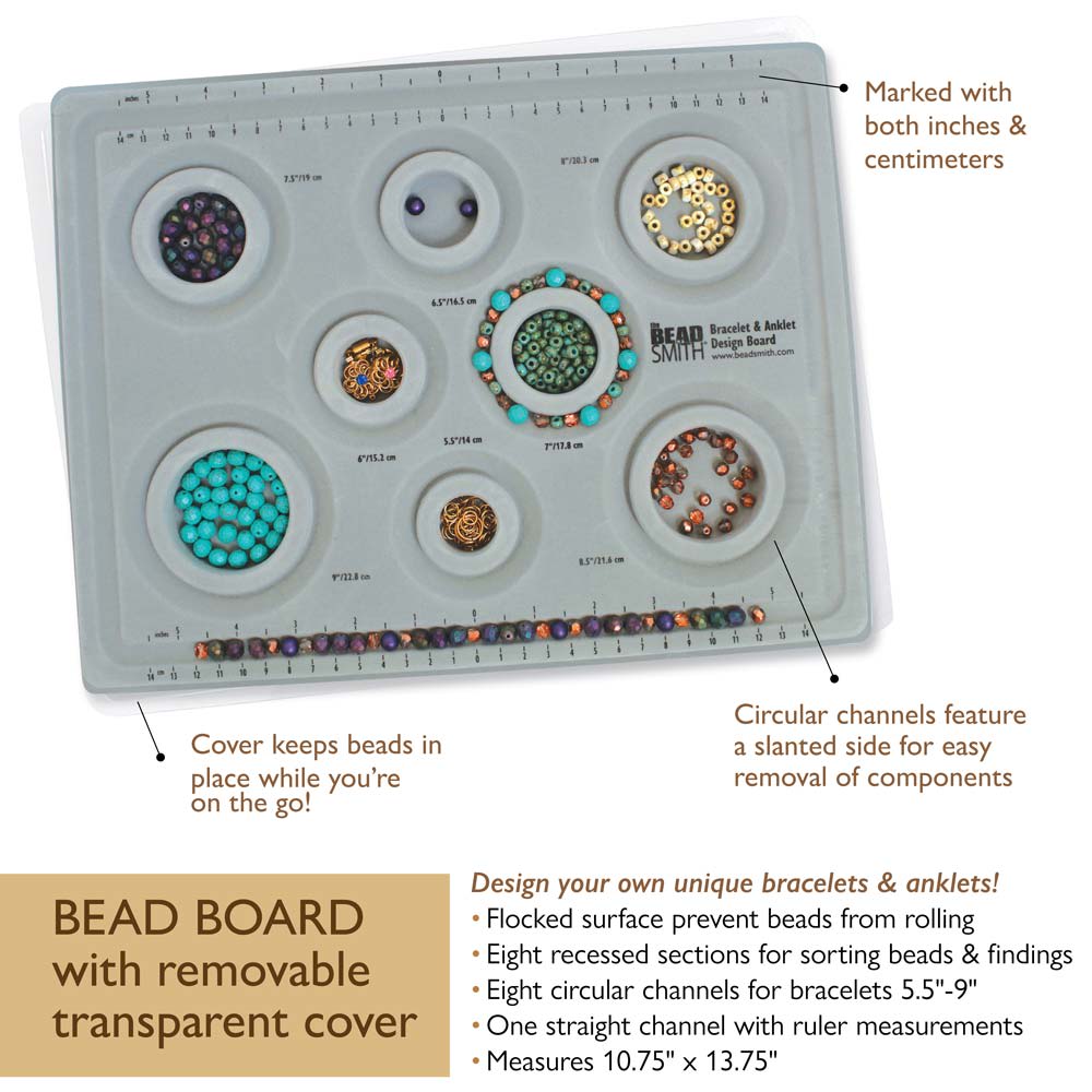 TABLA DISEÑO PARA BRACELET BEAD BOARDW/ 8SIZES +W/LID-FLOCKED4