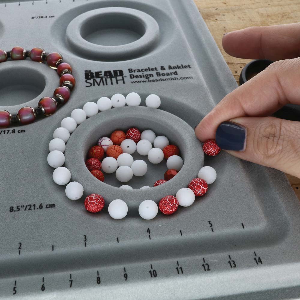 TABLA DISEÑO PARA BRACELET BEAD BOARDW/ 8SIZES +W/LID-FLOCKED6