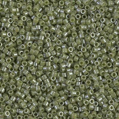 11/0 DELICA X 3GR VERDES Y LUMINOUS38