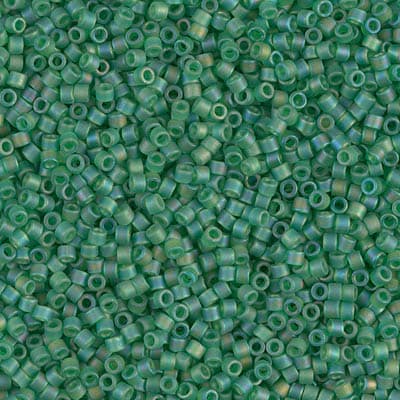 11/0 DELICA X 3GR VERDES Y LUMINOUS16