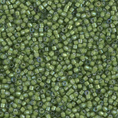11/0 DELICA X 3GR VERDES Y LUMINOUS32