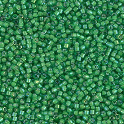 11/0 DELICA X 3GR VERDES Y LUMINOUS7